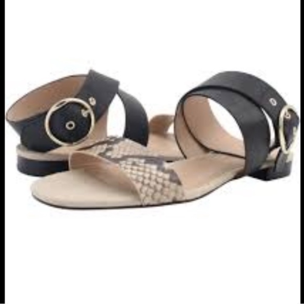 BANANA REPUBLIC Natural snakeskin belt strap sandals size-various